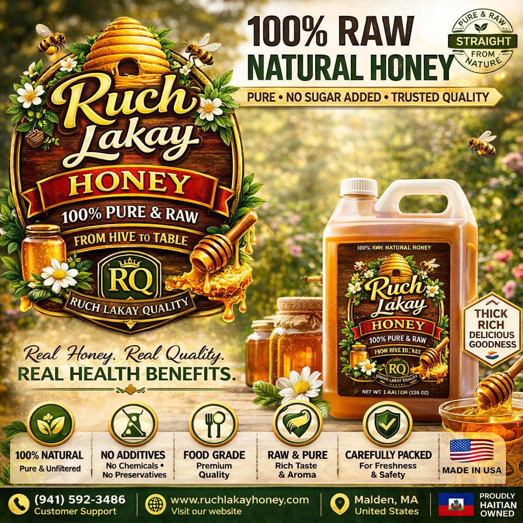Raw Natural Honey – 1 Gallon | Pure & Unfiltered