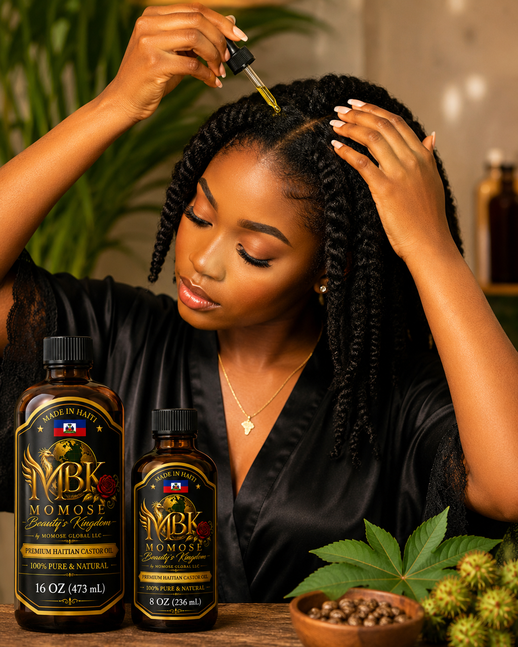 Momose Beauty's Kingdom Premium Haitian Castor Oil - 16 fl oz (473 mL)