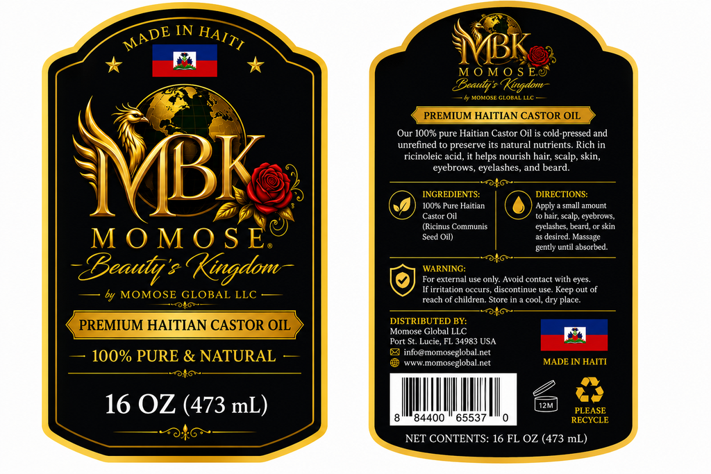 Momose Beauty's Kingdom Premium Haitian Castor Oil - 16 fl oz (473 mL)